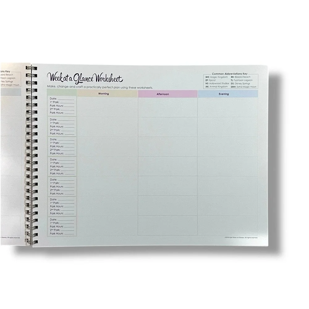 RARE‎ Disney Vacation Planner for Walt DisneyWorld Planning WDW Trip GuideAgenda